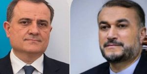 وزير الخارجية الايراني ونظيرة الاذربيجاني يتباحثان في العلاقات بين البلدين