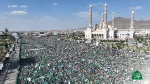 حشود مليونية في ميدان السبعين بأمانة العاصمة للاحتفاء بالمولد النبوي الشريف