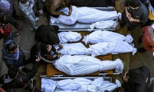 وزارة الصحة الفلسطينية بغزة : ارتفاع حصيلة ضحايا الحرب إلى ,23,210 شهيد