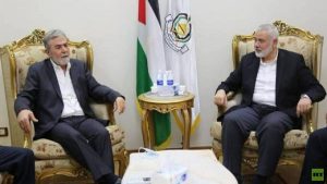 هنية والنخالة يستعرضان التطورات الميدانية والسياسية التي تمر بها الساحة الفلسطينية
