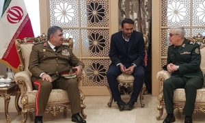 رئيس الأركان العامة للقوات المسلحة الإيرانية يستقبل وزير الدفاع السوري