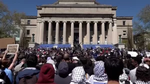 طلاب جامعة كولومبيا يجددون تظاهراتهم تنديداً بالعدوان على غزة