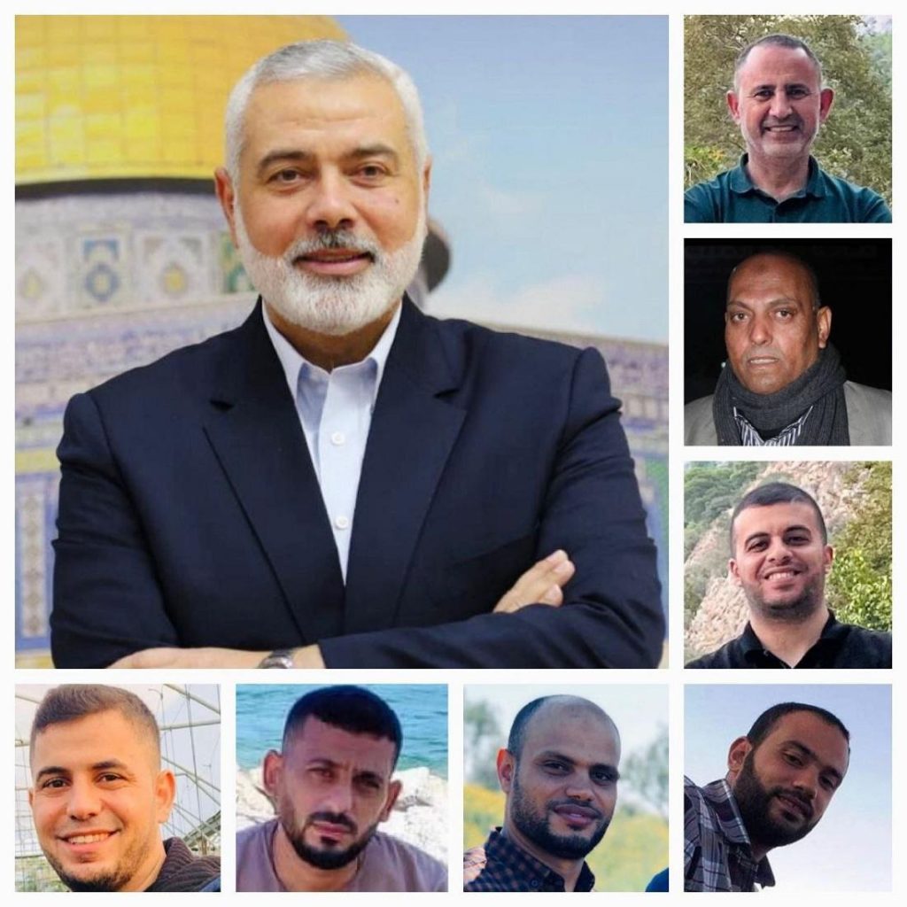 استشهاد عدد من مرافقي إسماعيل هنية في عدوان إسرائيلي بغزة