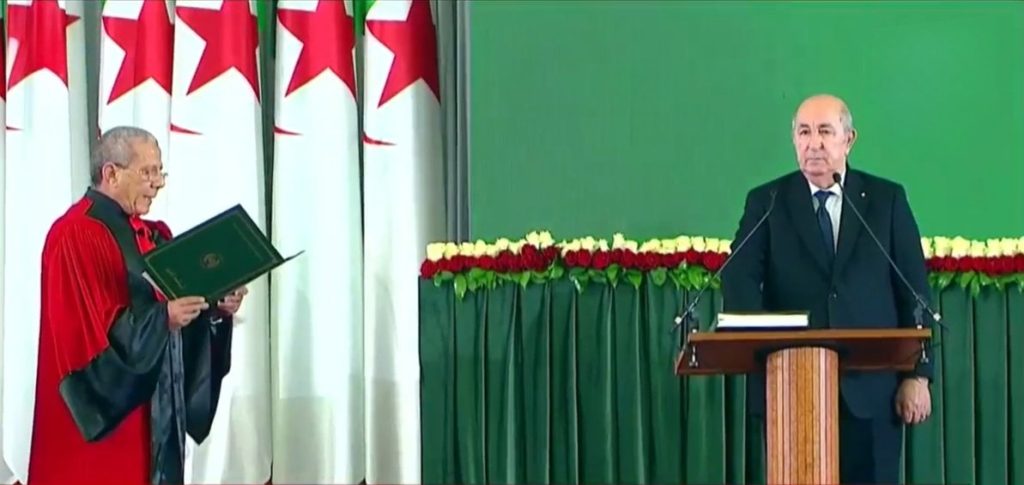 عبد المجيد تبون يؤدي اليمين الدستورية بعد انتخابه لولاية رئاسية ثانية